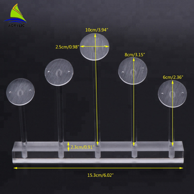 Desktop Acrylic Custom White Akrylowe kolczyki Display Tree