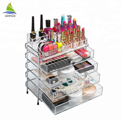 Mały plastikowy makijaż Regulowany wielofunkcyjny akrylowy Kosmetyczny / make up Organizer