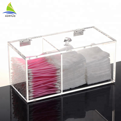 Wyczyść Cotton Pad i Q-Tip Organizer Cotton Akrylowy wacik