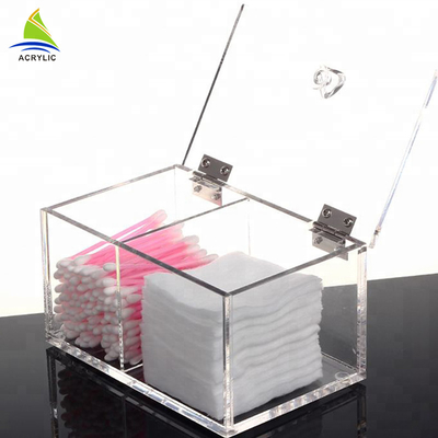 Wyczyść Cotton Pad i Q-Tip Organizer Cotton Akrylowy wacik
