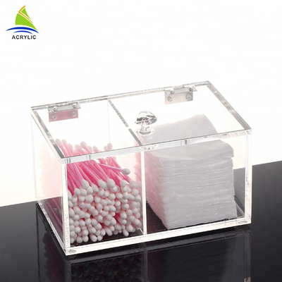 Wyczyść Cotton Pad i Q-Tip Organizer Cotton Akrylowy wacik