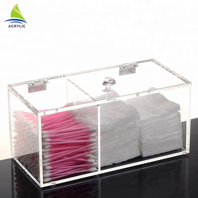 Wyczyść Cotton Pad i Q-Tip Organizer Cotton Akrylowy wacik