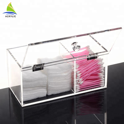 Wyczyść Cotton Pad i Q-Tip Organizer Cotton Akrylowy wacik