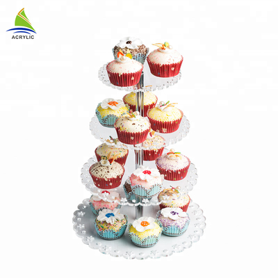 Najlepsza jakość Square Deser Cupcake Tower Nowoczesny akrylowy stojak na ciasto