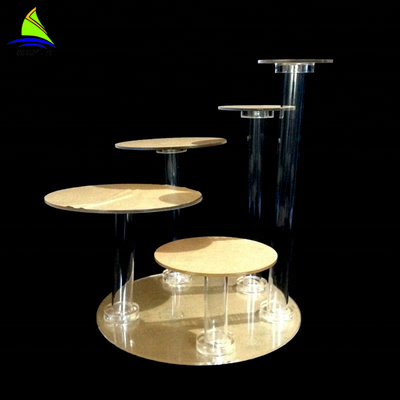 Detal Trwałe ciasto akrylowe Wyświetl okrągły ekran tabletu Cupcake Stand Tower