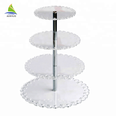 Square Deser Cupcake Tower Akrylowy stojak na ciasto Wysoka twardość i płaskość