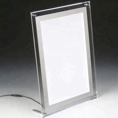 Fabrycznie niestandardowy rozmiar Akrylowy uchwyt ścienny Led / akrylowy uchwyt na menu Led