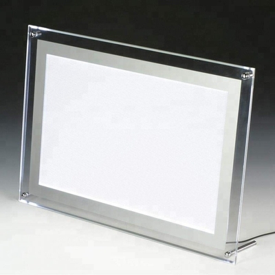 Fabrycznie niestandardowy rozmiar Akrylowy uchwyt ścienny Led / akrylowy uchwyt na menu Led