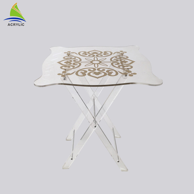 Deluxe Drukowanie Salon Stolik / Wysoki Clear Stolik do salonu