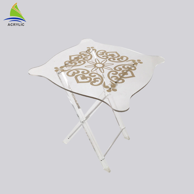 Deluxe Drukowanie Salon Stolik / Wysoki Clear Stolik do salonu