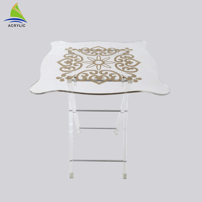 Deluxe Drukowanie Salon Stolik / Wysoki Clear Stolik do salonu