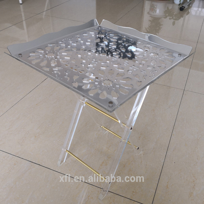 Eye - Catching Custom Akrylowy Meble Składany Snack Snack Taca