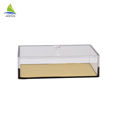 Przezroczysty akrylowy kwadratowy pojemnik Plexiglass akrylowy kwadratowy żeń-szeń Box