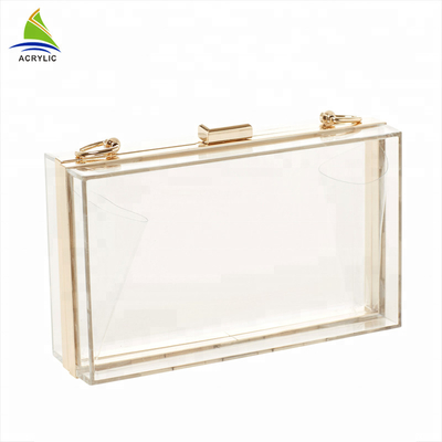 Fashion Eleganckie etui akrylowe damskie Transparent personalizowane akrylowe kopertówka