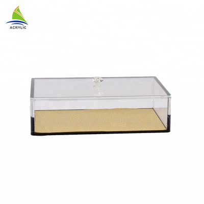 Eco - Friendly Perspex Sliding Lid Display Extension Clear Akrylowe pudełka na kostki