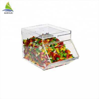 Food Grade Akrylowy wyświetlacz Candy Stackowalny nowoczesny design Przezroczysty akrylowy Candy Cube Box