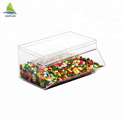 Food Grade Akrylowy wyświetlacz Candy Stackowalny nowoczesny design Przezroczysty akrylowy Candy Cube Box