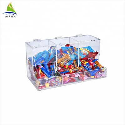 Food Grade Akrylowy wyświetlacz Candy Stackowalny nowoczesny design Przezroczysty akrylowy Candy Cube Box
