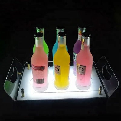 Akrylowe półki z prętem barowym Półka na napoje z półką na napoje alkoholowe