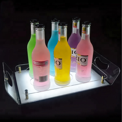 Akrylowe półki z prętem barowym Półka na napoje z półką na napoje alkoholowe