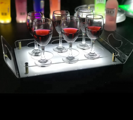 Akrylowe półki z prętem barowym Półka na napoje z półką na napoje alkoholowe