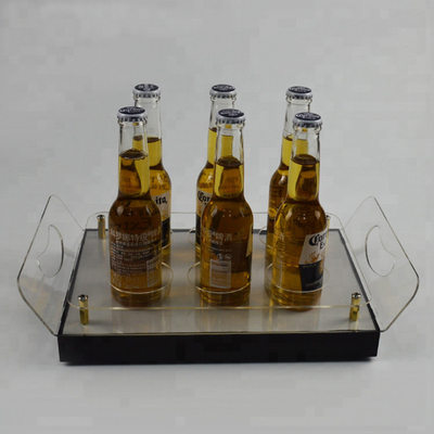 Akrylowe półki z prętem barowym Półka na napoje z półką na napoje alkoholowe
