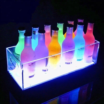 Nowoczesny design przezroczysty wyświetlacz LED butelka Led akrylowy stojak na butelkę wina