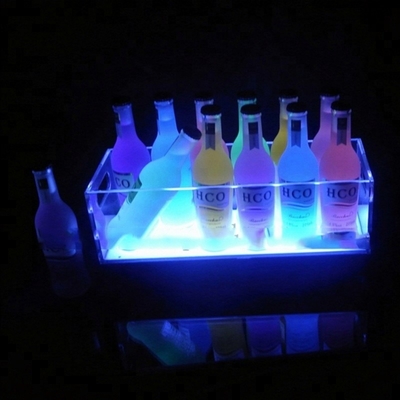 Nowoczesny design przezroczysty wyświetlacz LED butelka Led akrylowy stojak na butelkę wina