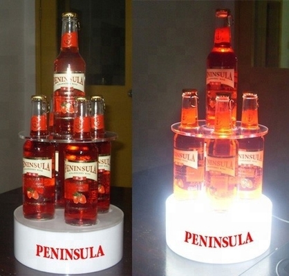 Nowoczesny design przezroczysty wyświetlacz LED butelka Led akrylowy stojak na butelkę wina