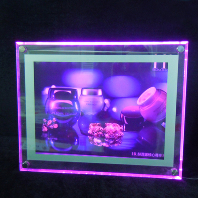 Wyczyść ściany akrylowe Led Light Box Zarejestruj pokładzie Akrylowe reklamy pole świetlne