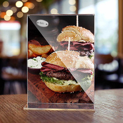 Stół akrylowy akrylowy Stół akrylowy Stojak na menu Stojak Crystal Polerowanie