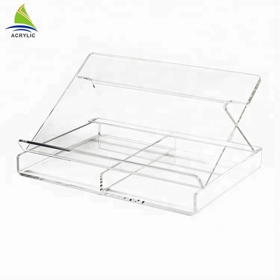 Dostosowany wyświetlacz sklepu akrylowego Fashion Design Clear Desktop Akrylowy stojak na laptopa
