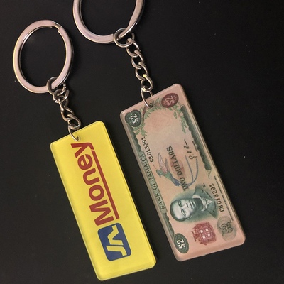 Modne drukowane niestandardowe akrylowe breloki do prezentów reklamowych łatwe do czyszczenia