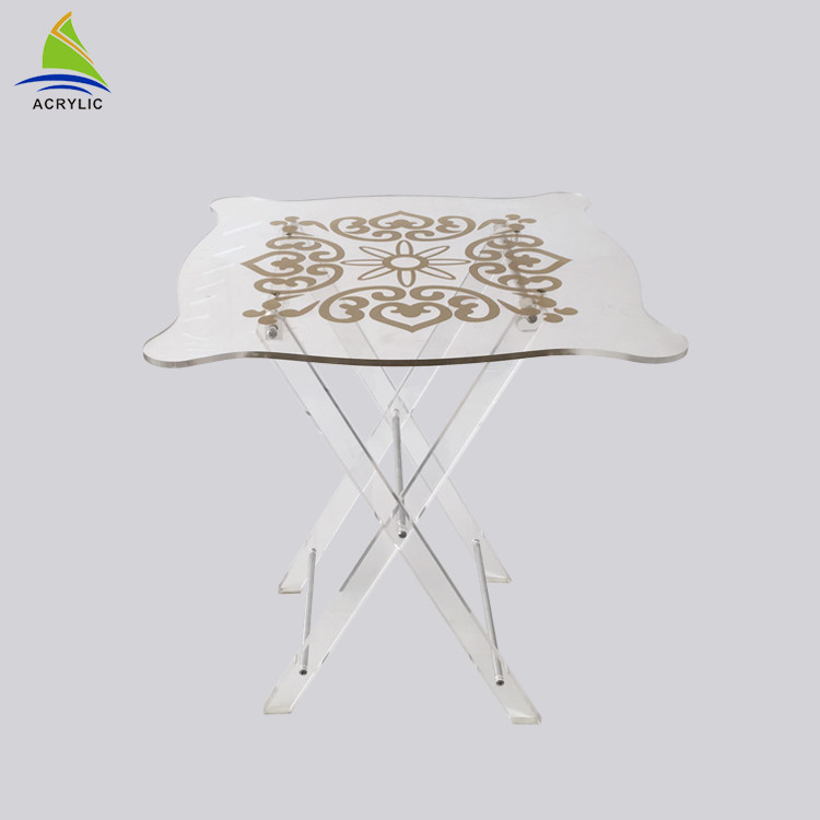Deluxe Drukowanie Salon Stolik / Wysoki Clear Stolik do salonu